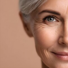 High-Resolution Portrait Photography Highlighting Skin Texture, Facial Features, Wrinkle Detail, Natural Lighting, Composition, Focus, and Realism for Professional Visual Art