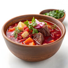 side view of traditional russian or ukrainian red