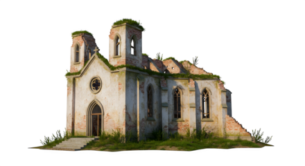 Beige, rough architecture appears in decayed grunge style. Surface is sunlight creating shadows. Use as game asset, poster, architecture presentation, or video backdrop.