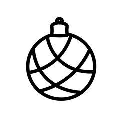 Christmas tree ornament vector illustration for holiday season decoration.
