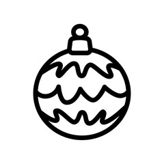 Christmas tree ornament vector illustration for holiday season decoration.