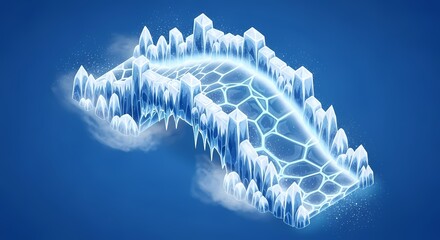 Exploring a Fantastical Ice Wonderland with Glimmering Ice Formations