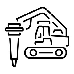 A linear style icon representing directional drilling
