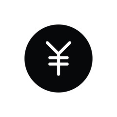 Obraz premium yen japanese money currency solid icon vector design good for web or mobile app