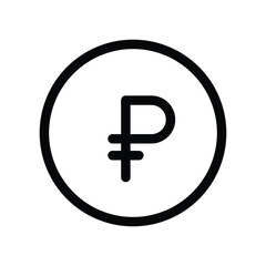 rubel money currency outline icon vector design good for web or mobile app