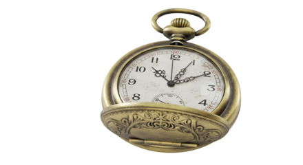 Antique brass pocket watch on black shows time. Victorian, time, mystery, branding, video, product photography.
