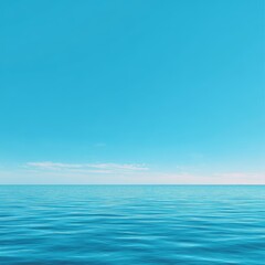 Obraz premium Calm ocean landscape featuring clear, blue water and vast sky. A perfect image representing peace and tranquility. 