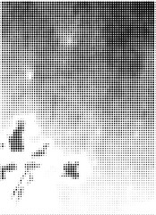 Retro Pop Art Vector Background Halftone Dots with Grunge Texture