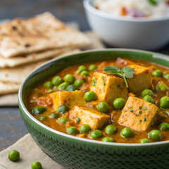 matar paneer curry recipe made using cottage chees