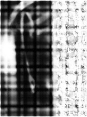 Halftone Dots Background Vector Grunge Texture Pop Art Template