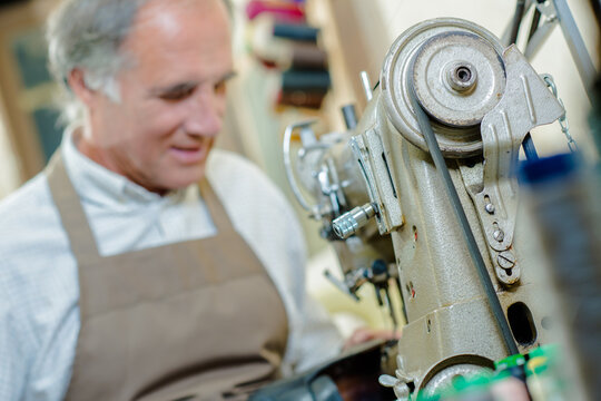a cobbler is at work