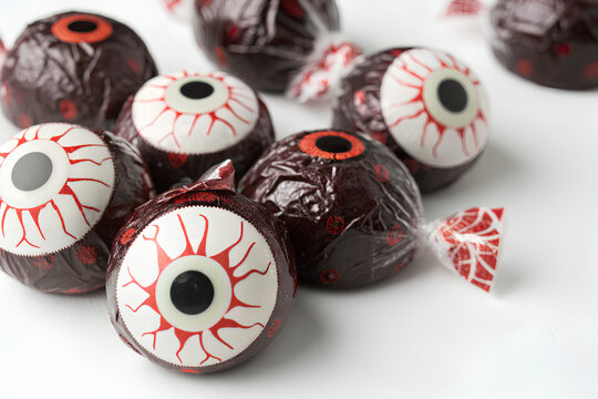 Halloween Eyeball Candies Wrapped for Trick-or-Treating