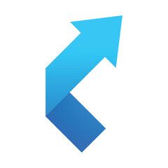 Blue arrow icon, pointing right