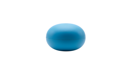 Blue sphere shows a seamless, glossy finish. Suitable for product displays, tech visualizations, or minimalist backgrounds.