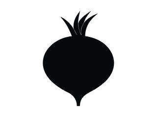 Obraz premium turnip silhouette vector icon
