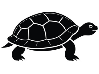 turtle walking silhouette vector icon