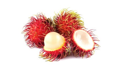 Fresh rambutan fruit isolate on white background