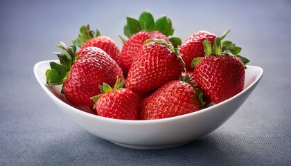 Strawberries In White Bowl