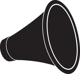 Megaphone Silhouette Icon Announcement Speaker Vector Illustration