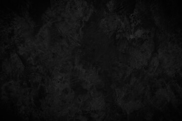 Close up retro plain dark black cement concrete wall background texture for show or advertise or promote product and content on display. Color old concrete wall design vintage grunge element blank.
