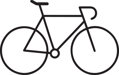 Bicycle Silhouette Icon Road Bike Vector Illustration