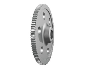 Precision 3D Rendered Silver Worm Gear, High-Resolution Metallic Mechanical Engineering Component, Ideal for Industrial Power Transmission, Modern Automation and Robotics, Isolated Transparent PNG