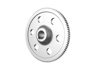 Precision 3D Rendered Silver Worm Gear, High-Resolution Metallic Mechanical Engineering Component, Ideal for Industrial Power Transmission, Modern Automation and Robotics, Isolated Transparent PNG