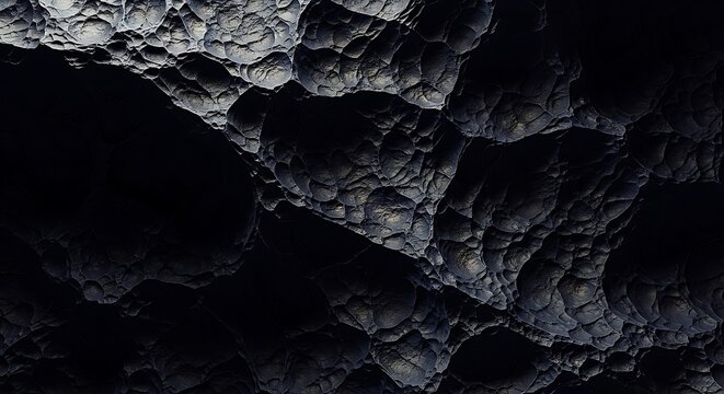 An Abstract Dark Fractal Texture Showcasing Intricate Bumpy Details And A Deep, Mysterious Ambiance. Perfect For Backgrounds, Digital Art, And Sci-Fi Themes.