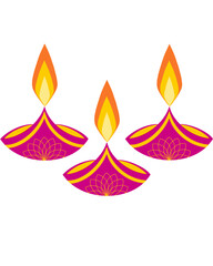 Traditional Diwali Diyas and Fire Crackers Vector Illustration for Festival Celebration Flyer and Poster
