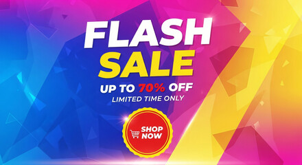 Flash Sale Banner Design Up to 70% Off 