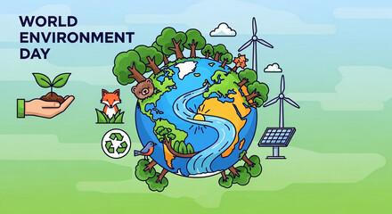 A World Environment day Nature & Sustainability Art
