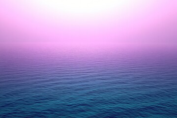 Obraz premium Calm, rippled ocean under a pink and purple gradient sky