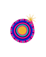 Vector Illustration of Diwali Crackers with Glowing Diyas for Greeting Card, Invitation, and Festive Poster