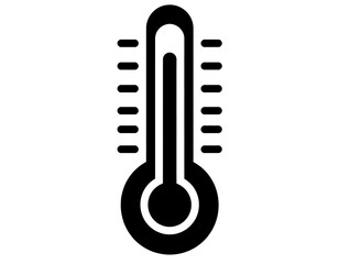 Simple black thermometer graphic