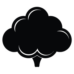 cloud vector icon on white background
