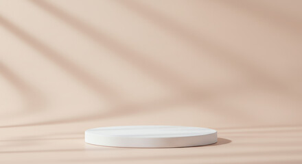 White product display platform for product placement