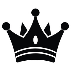 crown vector icon  on white background