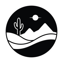 desert  vector icon on white background