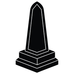 milestone marker vector icon on whitr background