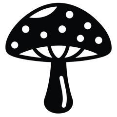 mushroom vector icon on white background