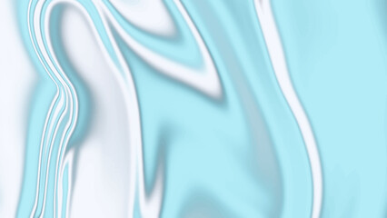 Bright abstract liquid texture background with flowing aqua and white waves.