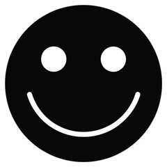 smiley face vector icon on whitr background