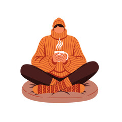 Cozy Comfort with Hot Drink