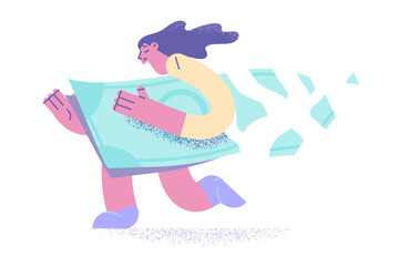 Loose money and financial loss concept