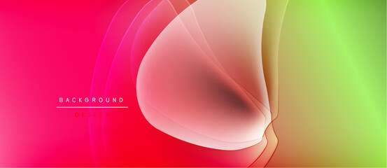 Abstract vibrant background. Flowing shapes blend pink, yellow, green hues. Modern design element for digital projects.