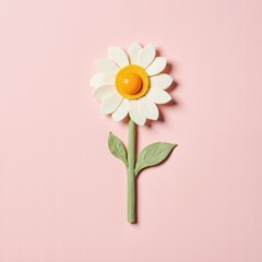 a white daisy with an egg on top