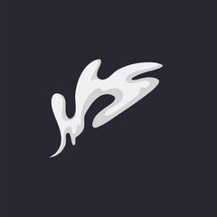 Cartoon Smoke Cloud, Vector White Aroma Or Toxic Steaming Vapor, Dust Steam. Design Elements, Flow Mist Or Smoky Steam for your design