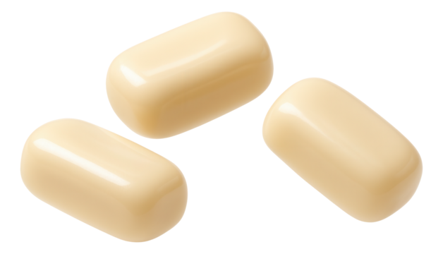 Heart-shaped mold of layered jelly in shades of pink and white, placed on a decorative gold-edged plate