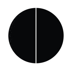 Circle With Vertical Split