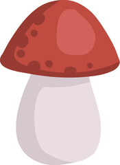 Autumn element. mushroom, chestnut and berry. Yellow, orange and red, green tree foliage fall season, harvest hand drawn element. Vector illustration